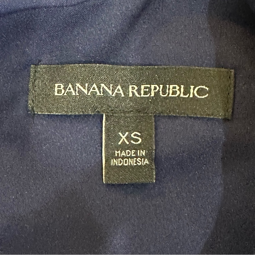 Banana Republic Plaid Shift Dress Blue White Short Sleeve Office Career Work - Picture 6 of 7